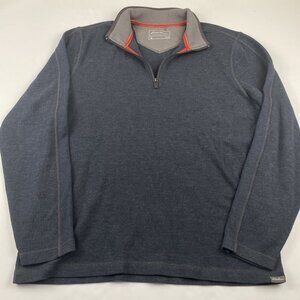 Eddie Bauer 1/4 Zip Pullover Sweater Men’s TL Navy Mock Neck Knit Casual Golf